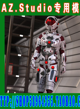 daz3d studio模型Genesis3 科幻风格服装合集之一(3M-195)