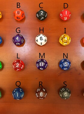 12面透明彩色多面骰子D12色子dice桌游DND地下城万智牌道具TRPG