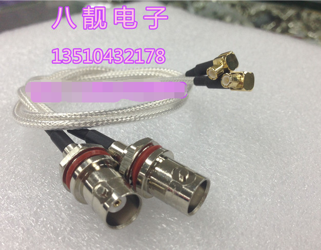 BNC/MCX-KJW BNC母转MCX弯公 Q9母转MCX公90°信号转接线 RG316