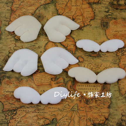 双面绒 天使之翼毛绒翅膀iphone壳装饰辅料材料diy布贴补丁衣服贴
