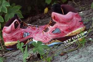 STY custom定制  air jordan 5 行尸走肉 丧尸版 乔5白银改