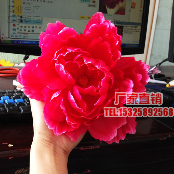 漂亮神奇！折叠牡丹花道具 可花开花合 舞台舞蹈表演合唱演出道具
