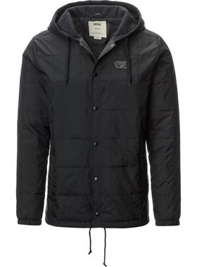vans范斯正品棉衣棉服外套男秋冬休闲连帽黑色正品B11418T