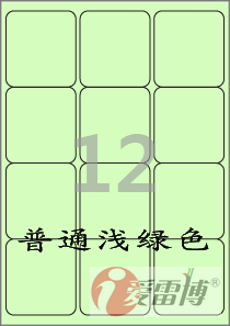 A4/打印不干胶/标签纸/爱雷博/浅绿色标签CL234G-100张