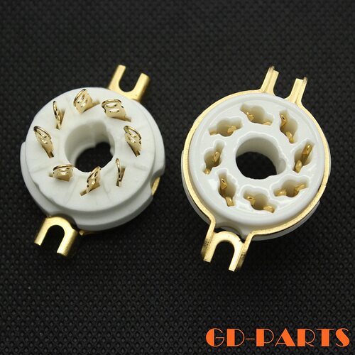 大8脚电子管管座八脚管座EL34/KT88/6550搭棚用 镀金磷铜脚 现货