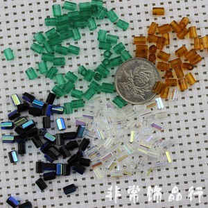 4x6mm琉璃珠切面柱子管珠 240粒/包 DIY手工饰品散珠配件 特卖