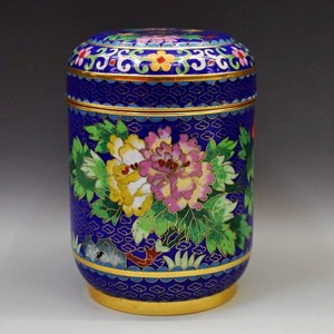 景泰蓝茶叶罐 磨光掐丝珐琅北京特色工艺品 家居摆件商务礼品包邮