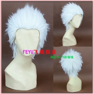 碧棺左马刻 cosplay假发 维吉尔 鬼泣4 银白色 美人尖背头短发..