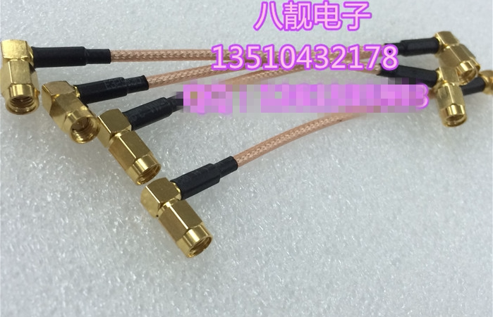 射频SSMA-JJW同轴RG316镀银线AP高频SSMA双弯双公50欧同轴信号线