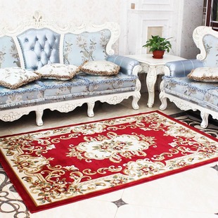 客厅茶几地毯机织剪花复古宫廷沙发卧室床边可水洗长方形成品 欧式