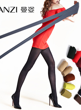 曼姿春秋100D甜美加裆连裤袜80D超柔半透肉26032打底丝袜26058