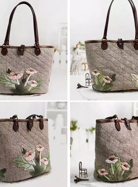 只卖图纸手工布艺DIY 实物1:1图纸 t127 手拎包图纸   不是成品
