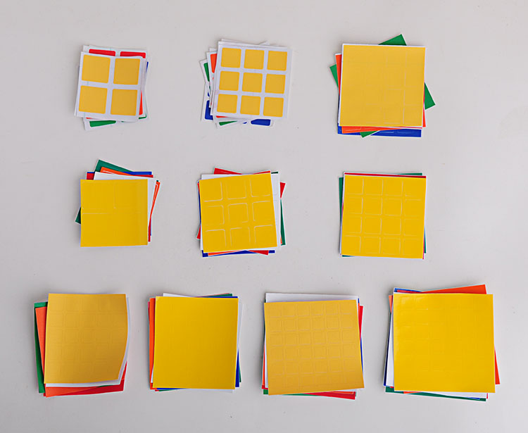 圣手2345阶魔方贴纸sq1磨砂光面