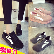 Spring 2016 leisure shoes women running shoes-Korean version flows increase tying student shoes shoes women's shoes