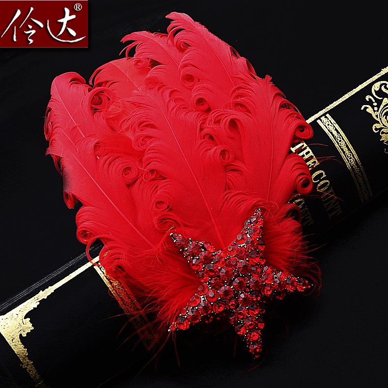Broche Lovers LINGLADY en plume - Ref 1176803 Image 1