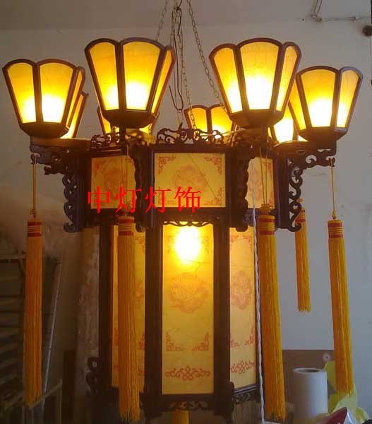 中式宫灯中式灯具古典宫灯手绘仿古宫灯木制宫灯客厅八方字母灯