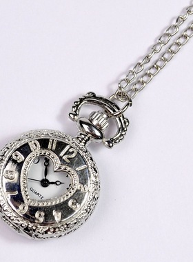 多个款式可选银色怀表 怀旧宫廷风小号石英怀表6053