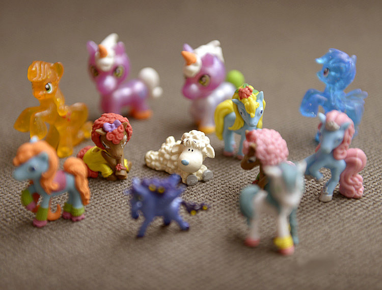 【绝品】美国正版女孩玩具小马宝莉 1套3款 随机发不同 4CM