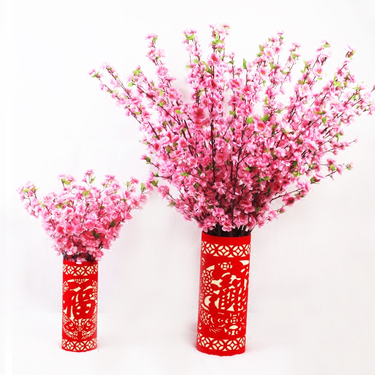 仿真桃花枝新年装饰桃花枝单支客厅摆件桃树场景布置春节装饰用品在类目 家居饰品, 花瓶/花器/仿真花/仿真饰品, 仿真花/假花中 - 来自Buy2taobao.com提供专业的淘宝代购服务