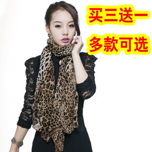 雪纺围巾丝巾清仓多款花纹雪纺围巾丝巾个性老虎豹纹围巾丝巾披肩