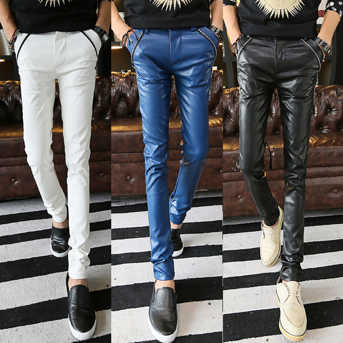 Pantalon cuir homme pantalons fuselés - Ref 1493868 Image 1