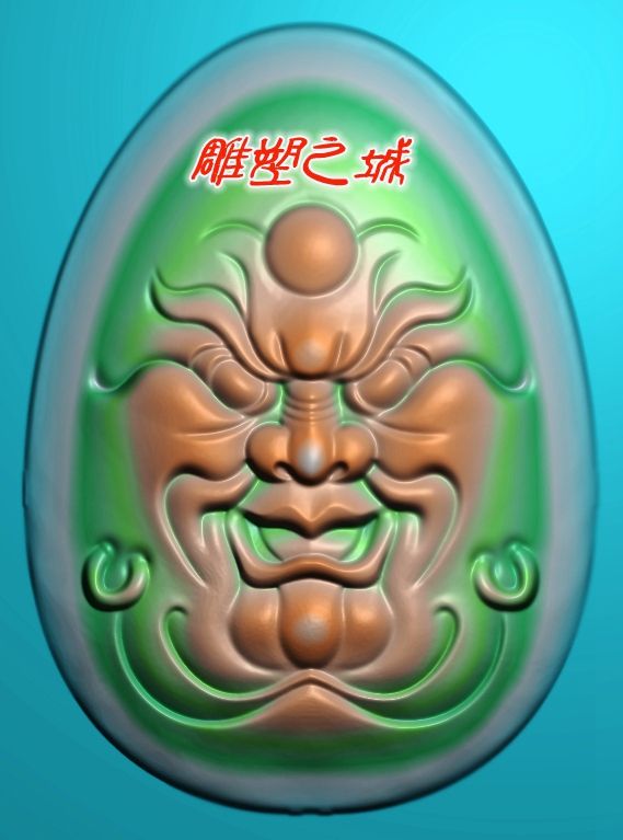 精雕图 灰度图 浮雕图 电脑雕刻图 仿古兽头11