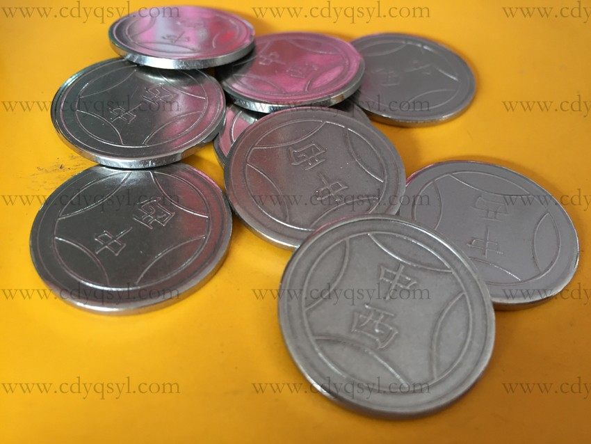 不锈钢材质标准中西币100个游戏币代币摇摆机游戏币摇摇车游戏币
