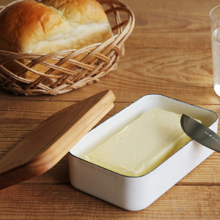 预定 日本进口 野田珐琅 Butter Case 搪瓷黄油保鲜盒 2规格入