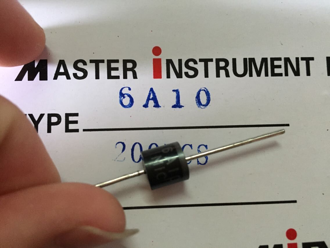 整流二极管 6A10 6A/1000V 直插 R-6 长脚大功率 20只 MIC