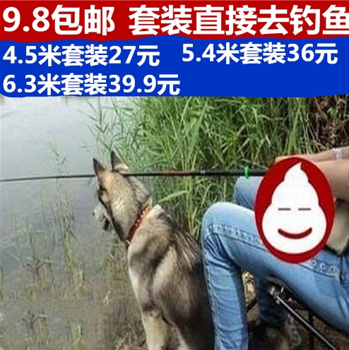 特价鱼竿 练新手竿碳素玻璃钢超轻台钓海竿3.6 5.4 6.3米渔具套装