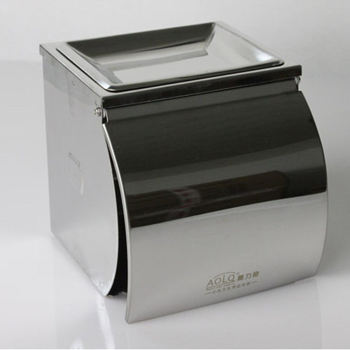 AOLQ奥力奇不锈钢小卷纸架BQ-204A两用壁挂防水卷筒纸盒酒店宾馆