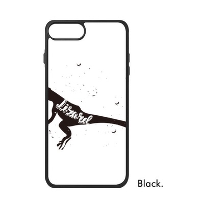 适用于iPhone蜥蜴黑白剪影动物Xr手机壳max保护套678pro硅胶112