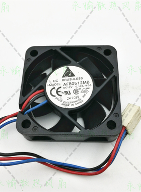 原装台达 AFB0512MB 5015 12V 0.12A -FOO 3线测速CPU散热风扇5cm
