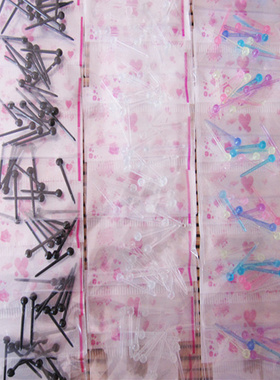 防过敏透明黑色彩色耳棒火柴头消炎痒耳塑料耳棍一次性耳钉耳针