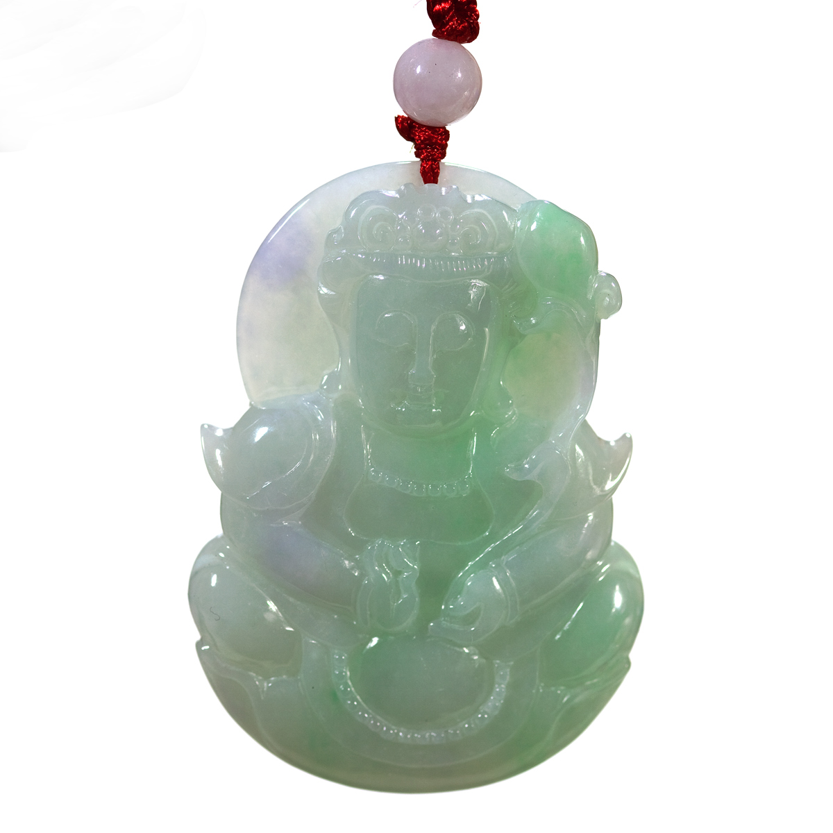 翡翠观音挂件真玉菩萨男款大气
