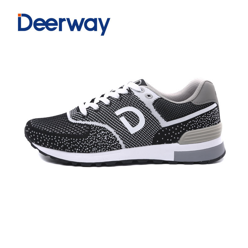 Deerway德尔惠透气系带复古男子新款车缝线耐磨跑步鞋T72614531