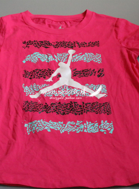 Jordan 大童全棉tee aj粉色Logo T恤 HA0174-640