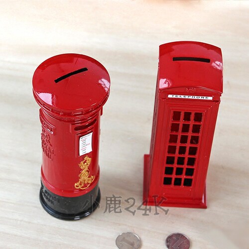 铁艺储蓄罐英国复古风怀旧摆件
