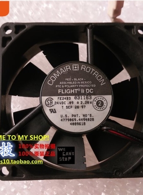 康姆罗顿 COMAIR ROTRON 24V 0.09A 2.20W FE24B3 8025 8CM 风扇