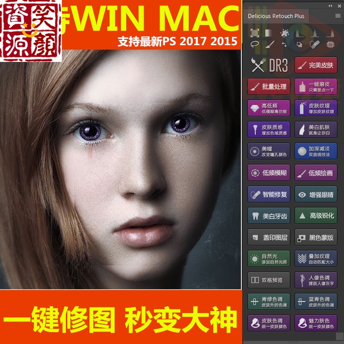 ĥƤÂ˾µ²å¼þDelicious Retouch¼ÓÇ¿°æDR3Ö§³Öps CC2017Èí¼þMAC