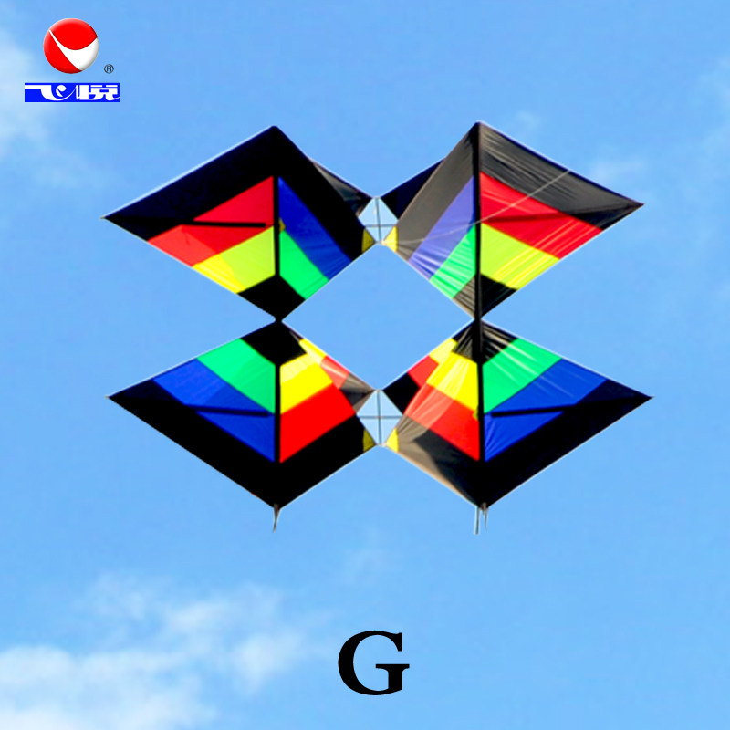 潍坊大型风筝飞悦酷菱 硅胶伞布 精工制作 2号凯夫拉编织线放飞
