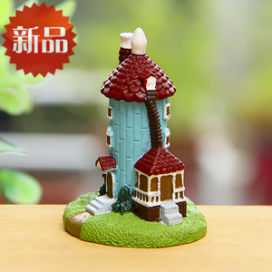 精灵小明一族城堡房子diy百搭手办微景观园艺造景公仔