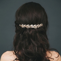Romantic Bridal Wedding combs, hand-made crystal inlaid pearl decorative headdress, Korean Princess Wedding hairpin
