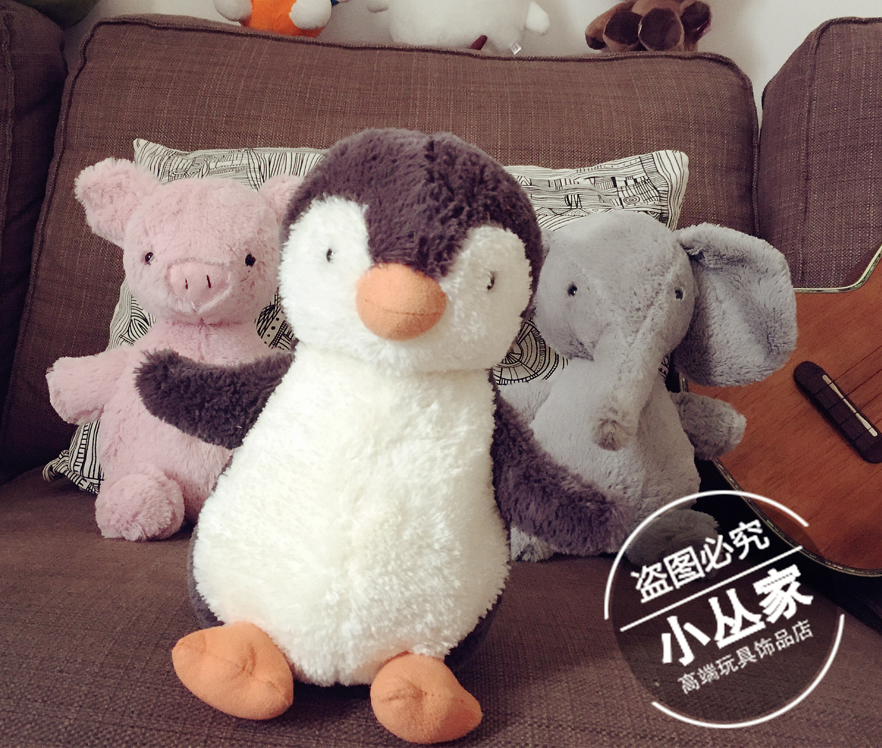 可爱企鹅毛绒玩具毛绒玩具pp棉