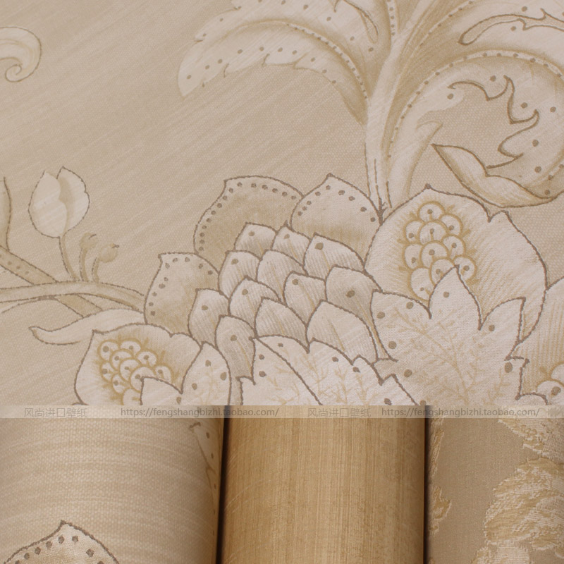 花叶条纹abc美式纯纸背景墙纸