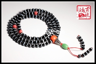 博山古法手工老琉璃珠子8mm一线药师琉璃珠子 108琉璃佛珠 散珠