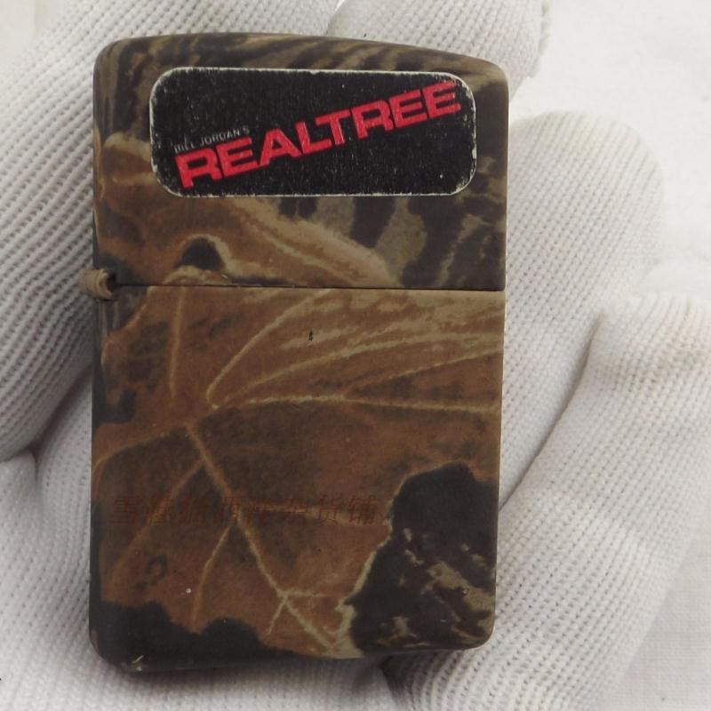 02年好品美国户外潮牌realtree全包漆迷彩定制机原装正品zippo