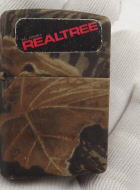 02年好品美国户外潮牌realtree全包漆迷彩定制机 原装正品zippo