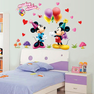 儿童房间卡通墙画墙贴纸 饰温馨墙纸贴画自粘 女孩卧室床头墙壁装