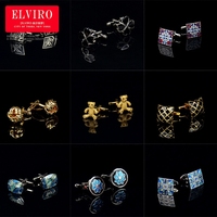 elviro襯衫袖扣金色麻花鈕粒氣質